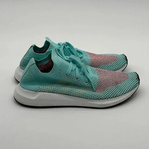 adidas Swift Run Primeknit Lace Up  Womens Sz 9 Blue Sneakers CQ2034